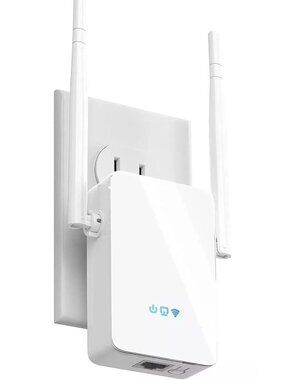 Techfacture WFR-N300 WiFi Range Extender 6000 Sq Ft 300Mbps 2.4GHz White NEW